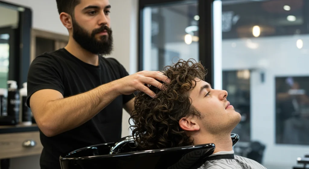 Maintenance and Growth of modern mullet curly hair