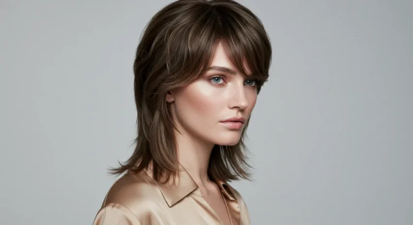Feminine modern mullet