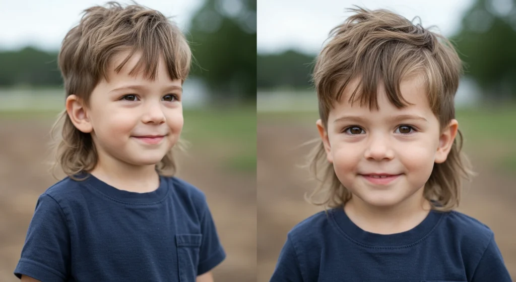 Modern mullet for kids