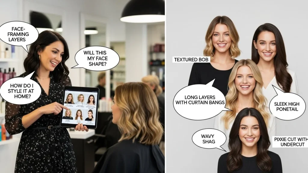 Trending hairstyles for women explained through stylist communication