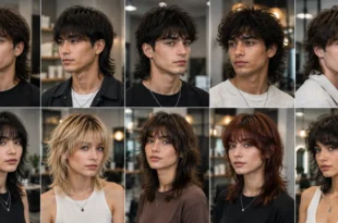Soft mullet suited to different face shapes and hair types
